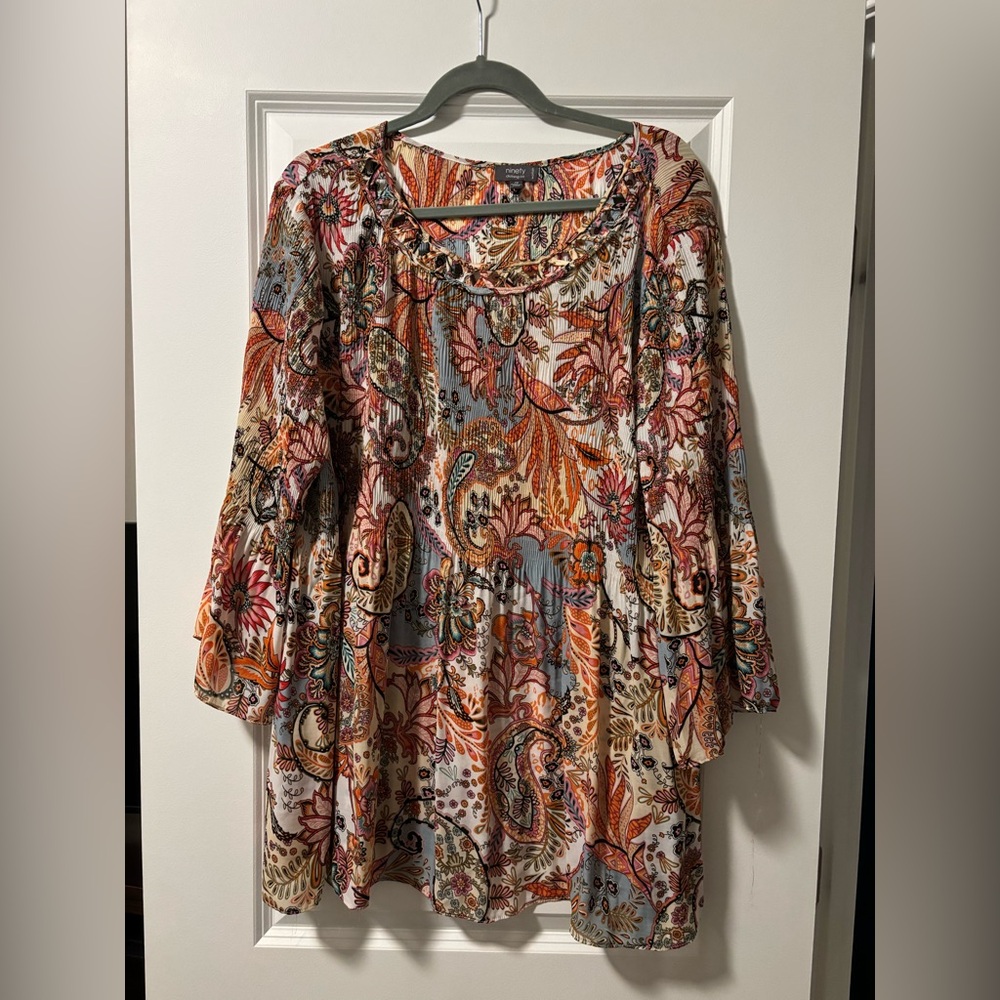 Ninety Vibrant Paisley Women's Blouse